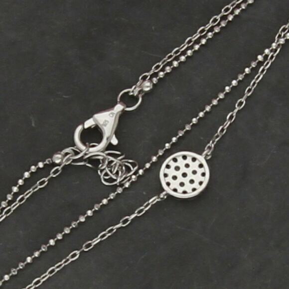 sterling silver pave cz evil eye layered chain anklet - Picture 3 of 3
